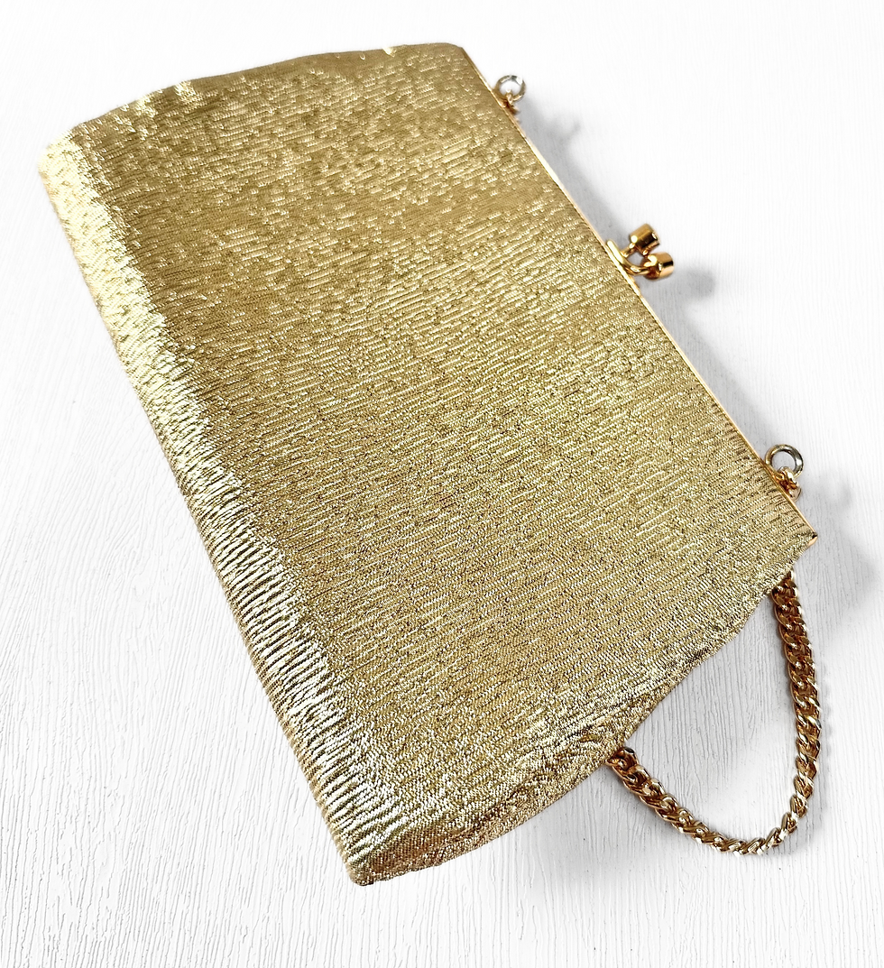 Thumbnail: Vintage Evening Bag | 1960s Gold Bag | Vintage Style | Fashion History
