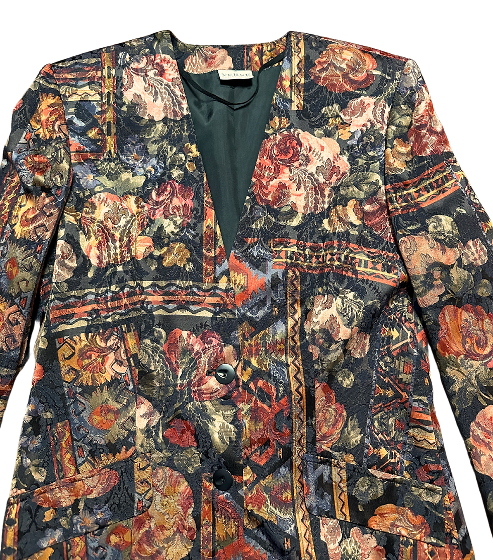 1990s Autumn Floral Jacket | Vintage Jacket | Retro Clothing | Vintage Style