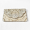 Thumbnail: Vintage Champagne Ornate Beaded Evening Bag/Purse front view 1