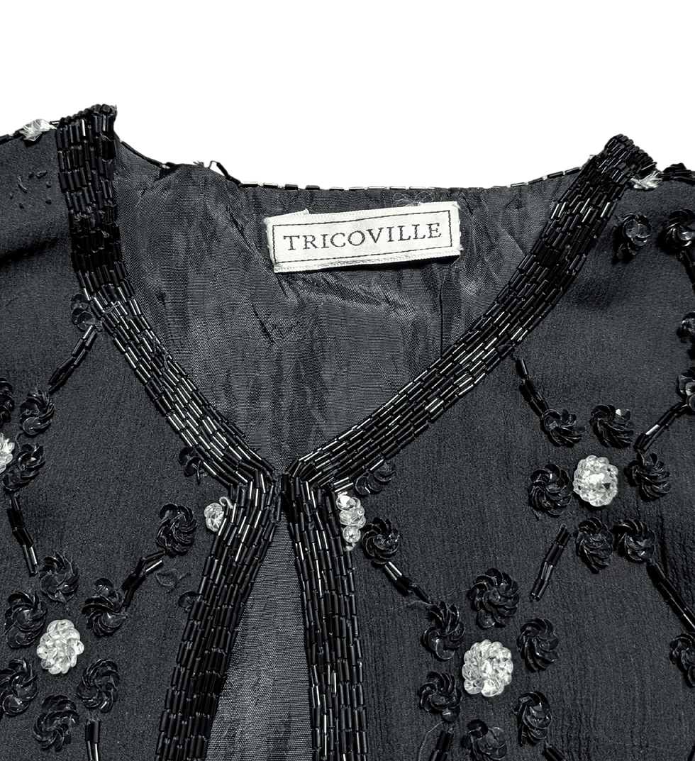 Thumbnail: Vintage Tricoville Jacket | 1980s Sequin Jacket | Unique Clothing | Party Ware