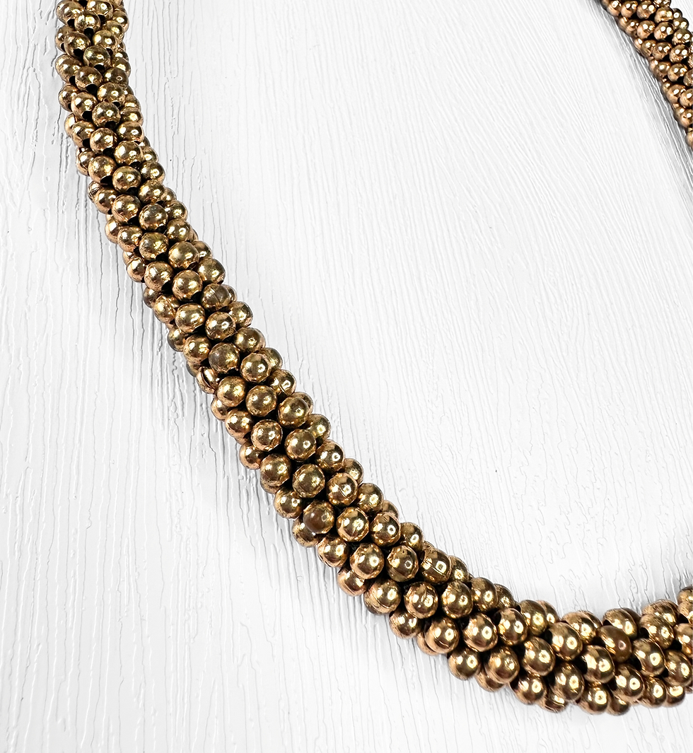 Thumbnail: Costume Jewellery | Vintage gold necklace showing rope chain detail