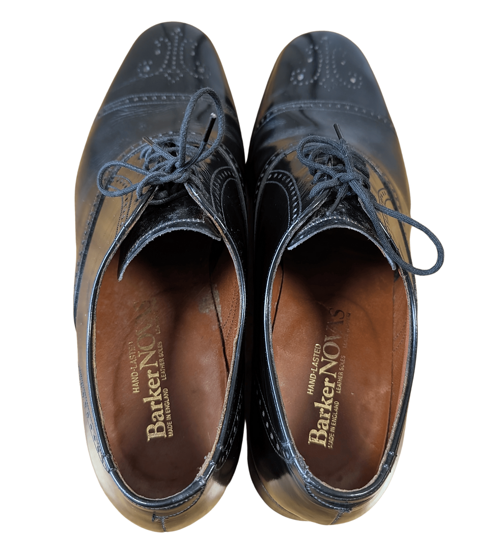 Mens Vintage Shoes | Black Leather Brogues | Designer Shoes | Menswear