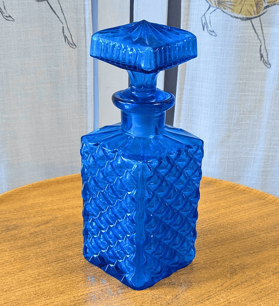 Vintage Decorative Bottles | Retro Italian Glass Bottle | Unique Vintage | Mid Century Homeware