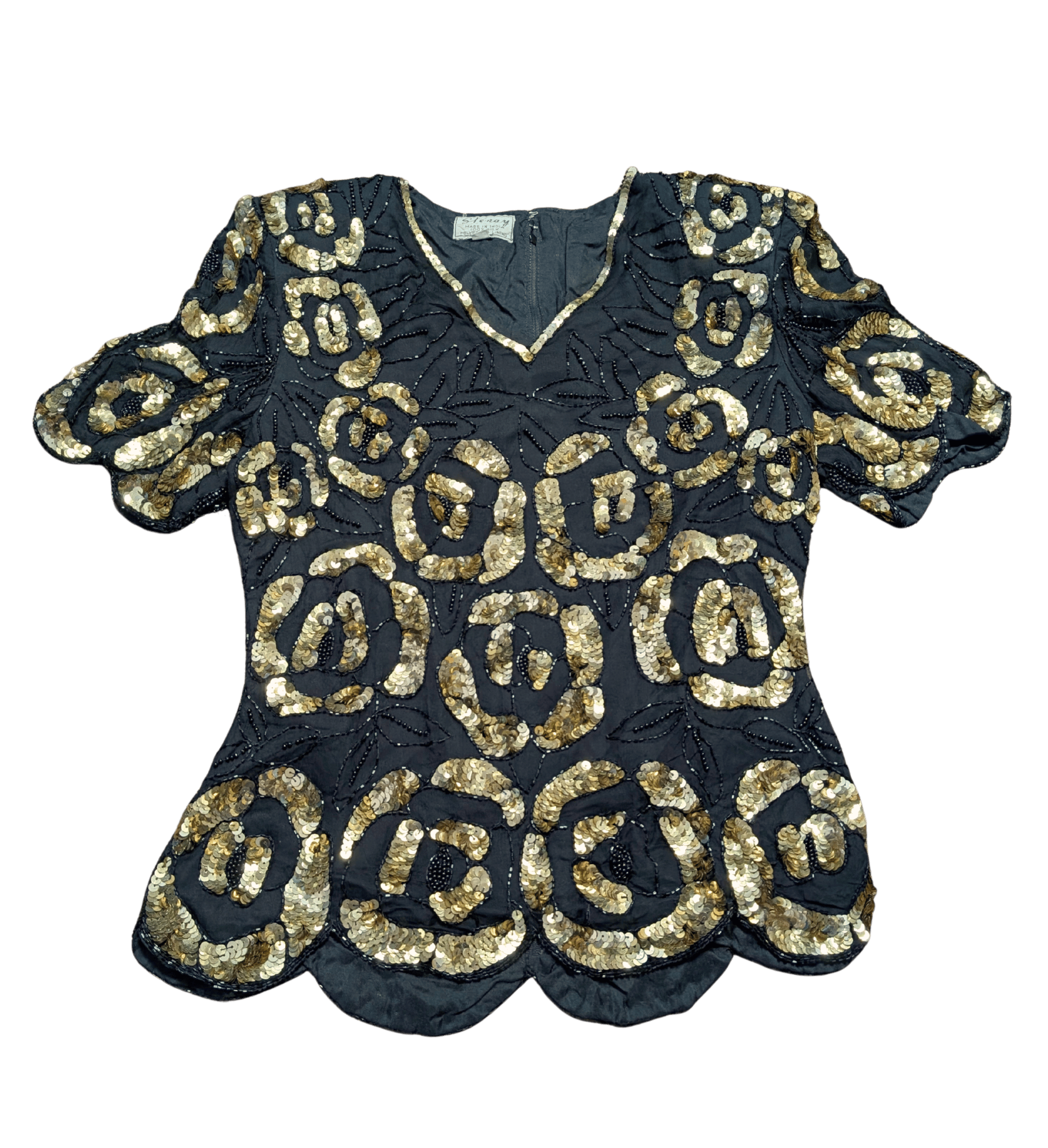 vintage Stenay silk top | vintage silk evening blouse | vintage clothes | fashion history