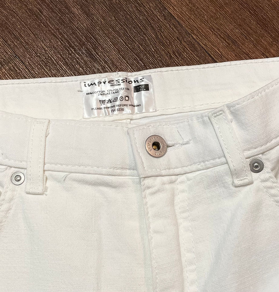 Thumbnail: 1990s White Jeans | Vintage Jeans | Retro Clothing | Unique Style