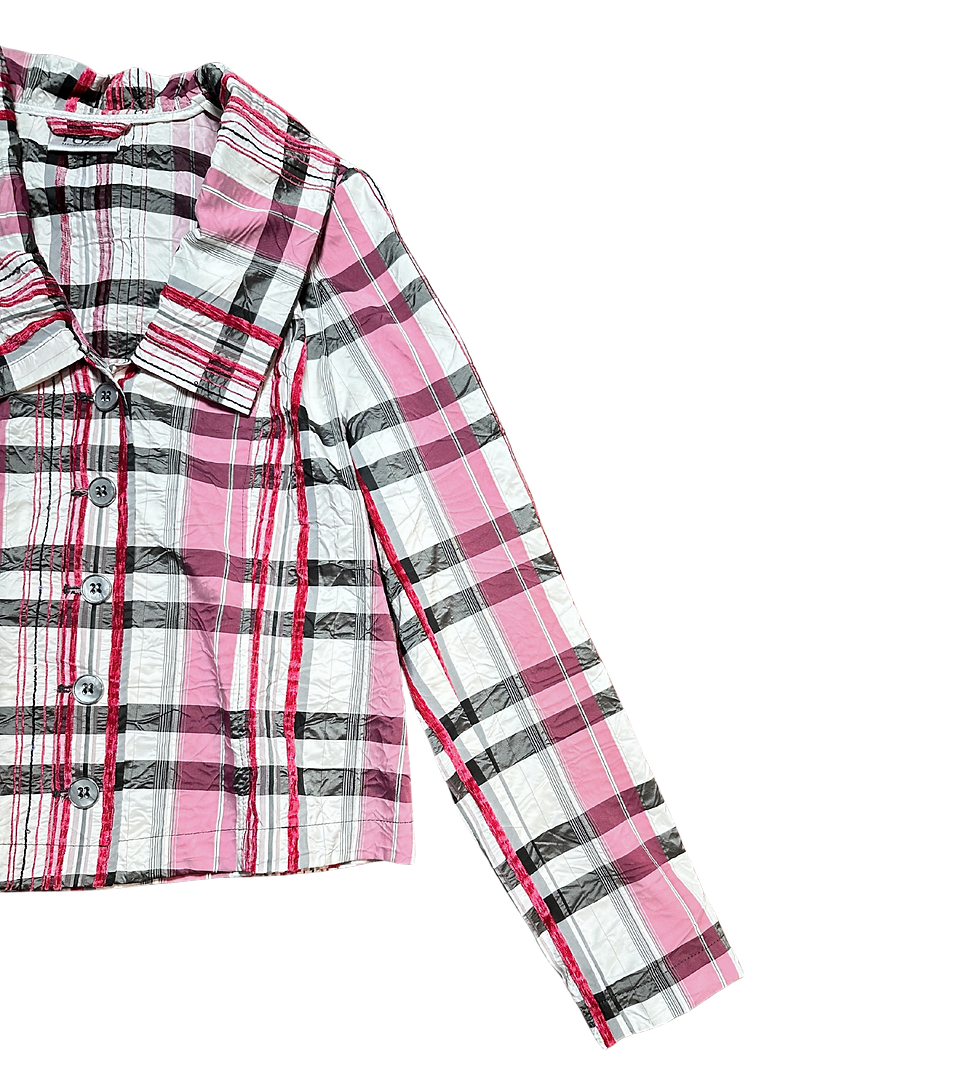 Thumbnail: 1990s Jacket | Vintage Cropped Crinkle Jacket | Retro Clothes | Vintage Style