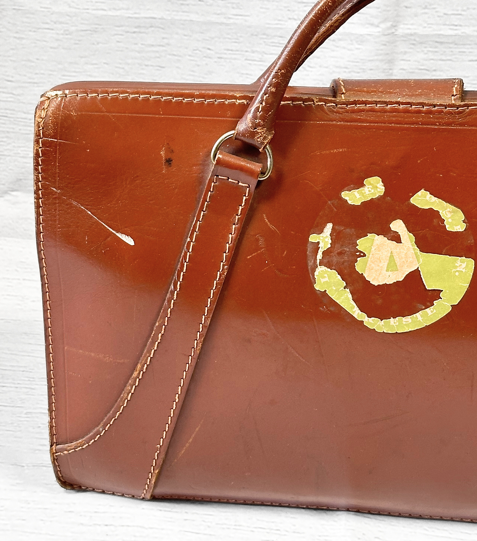 Thumbnail: Vintage Leather Briefcase | Retro Gladstone Bag | 1960s Collectables | Eco Friendly