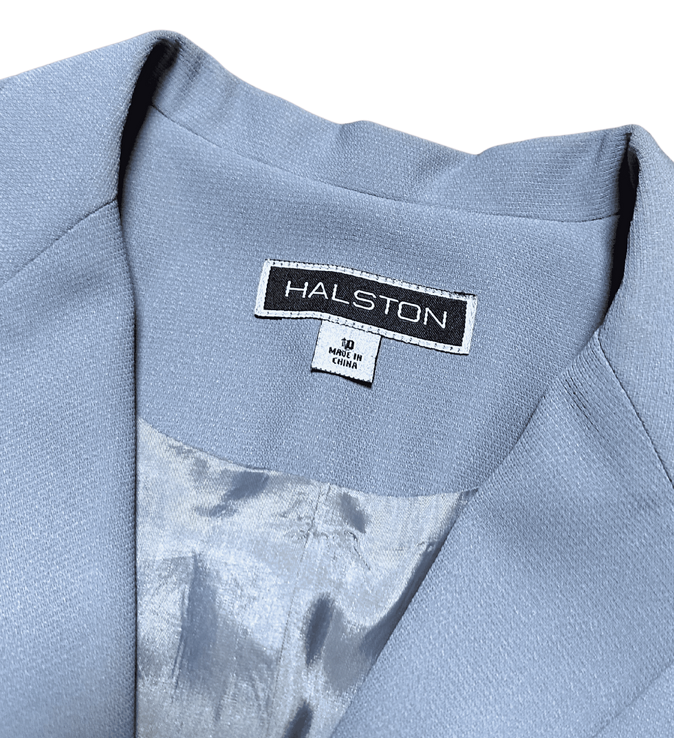 Thumbnail: designer Halston dress | designer vintage mini dress | designer clothing | fashion history