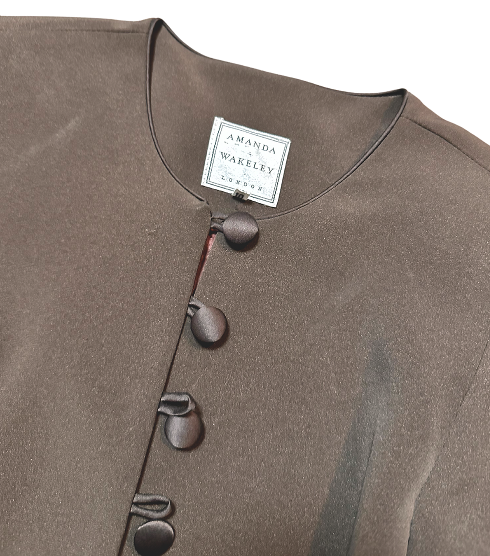 Thumbnail: Designer Vintage Amanda Wakeley Brown Jacket | Vintage Clothing | Fashion History