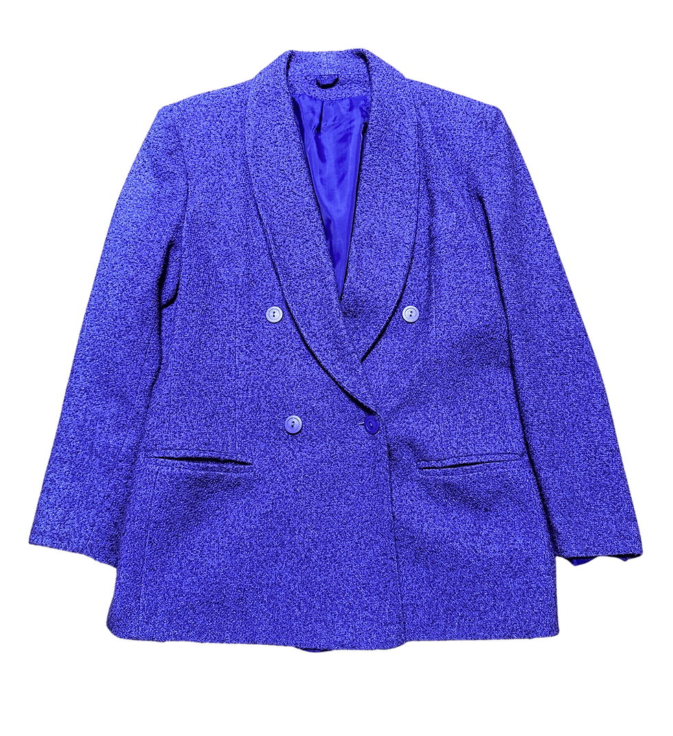 1980s Vintage Blazer | Purple Boucle Jacket | Vintage Clothing | 80s Fashion