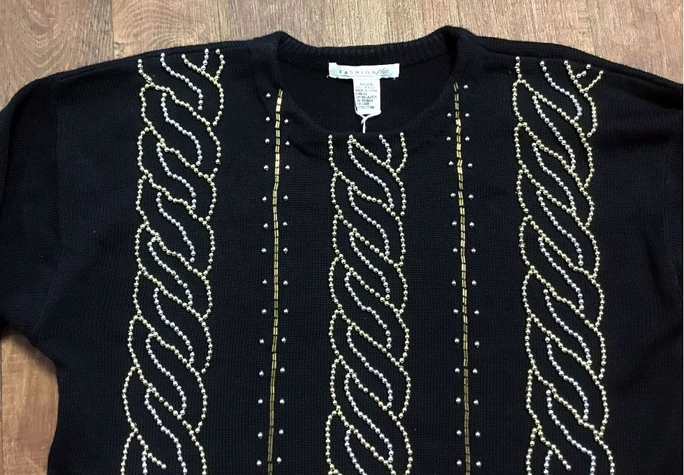 Vintage Beaded Jumper | 80s Jumper | Vintage Shop | Retro Jumper
