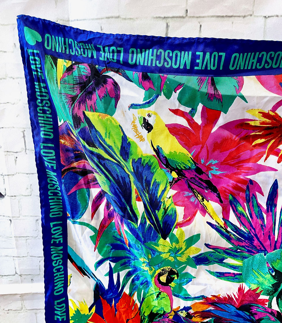 Thumbnail: Retro Moschino Scarf | Vintage Scarves | Designer Vintage Scarf | Retro Fashion