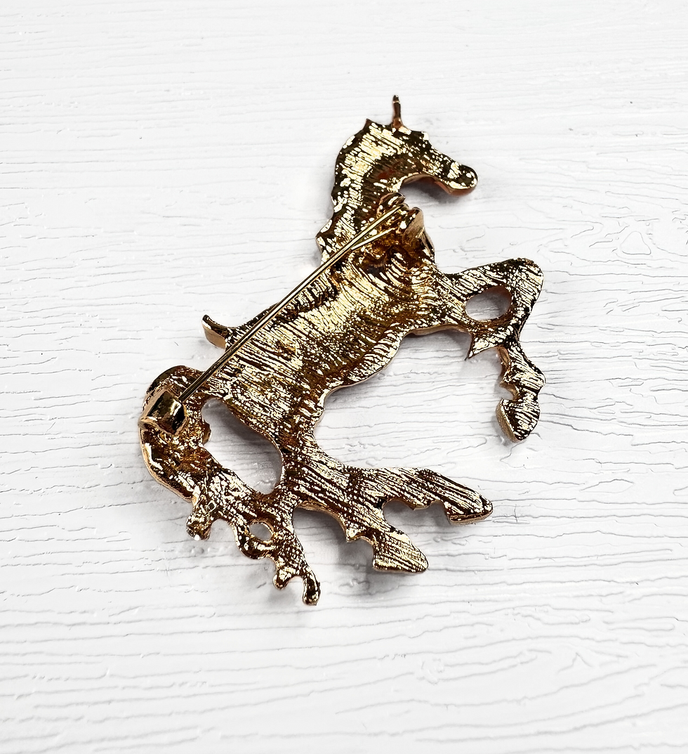 Thumbnail: Horse Brooch | Vintage Carousel Horse Enamel Brooch