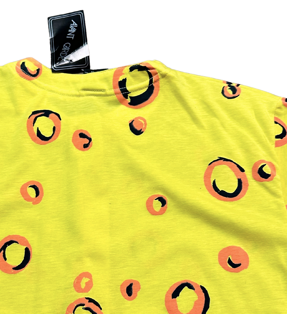 Thumbnail: Avant Garde Vintage Tee | Deadstock Vintage | Yellow Vintage Top | Vintage Clothing