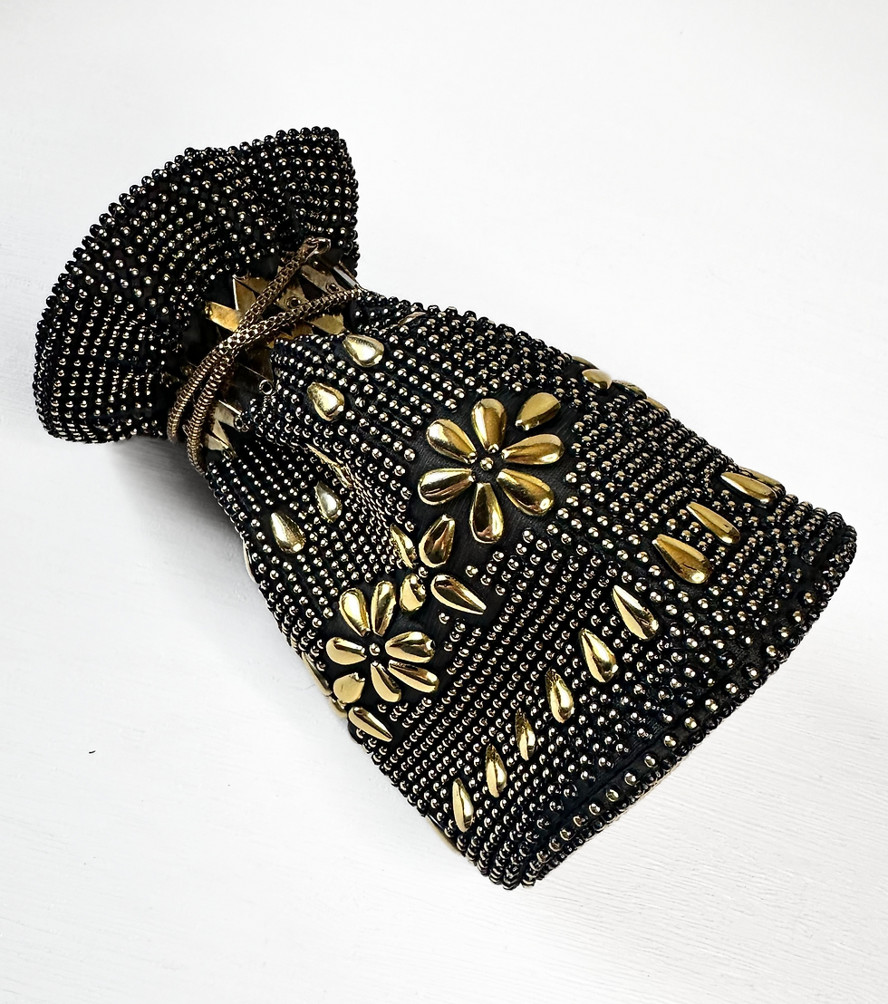 Thumbnail: 1960s Vintage Accordian Gate Cocktail Bag view 2