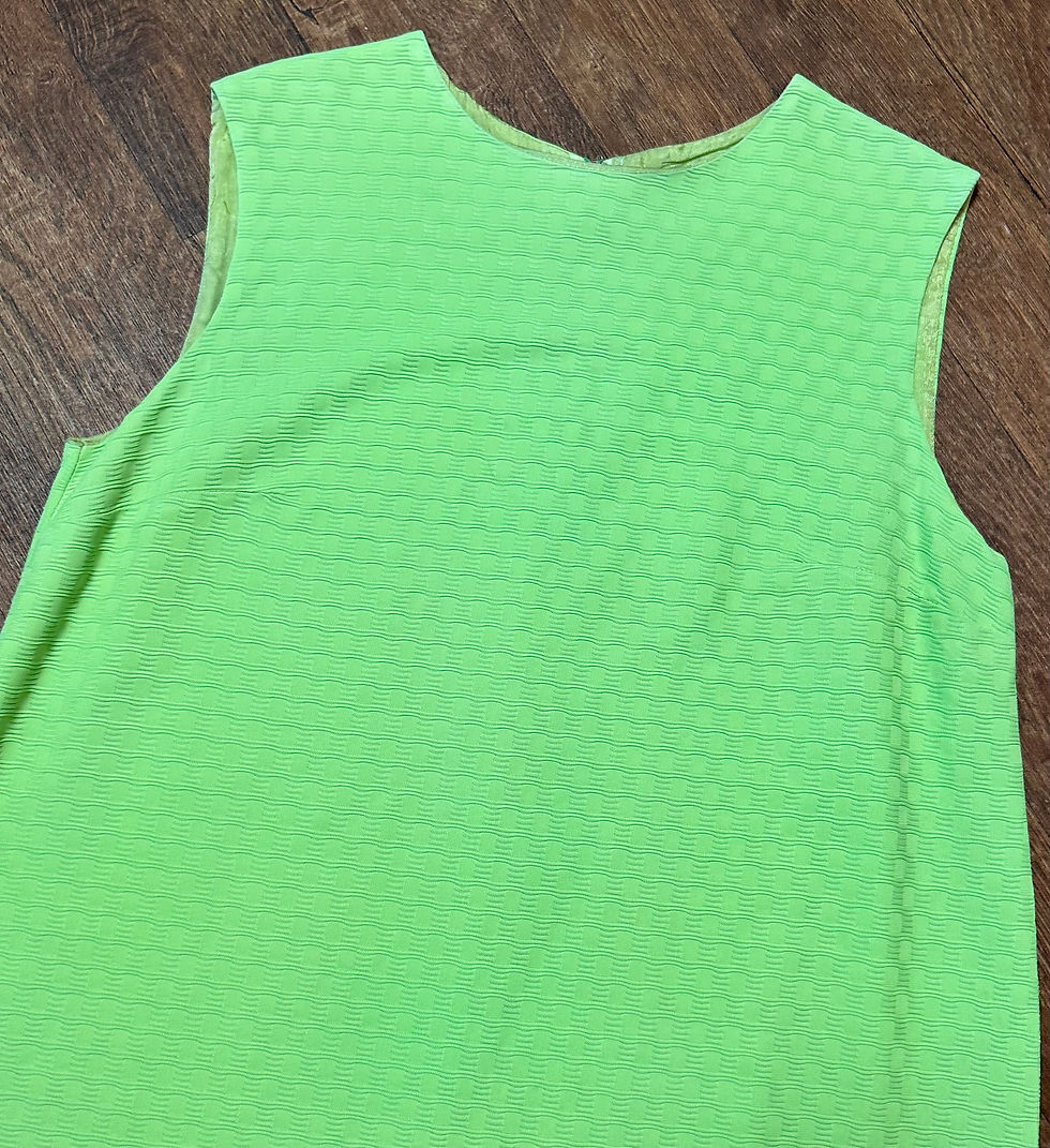 Neon Green Vintage Dress | 1960s Shift Dress | Unique Clothing | 1960s Fashion