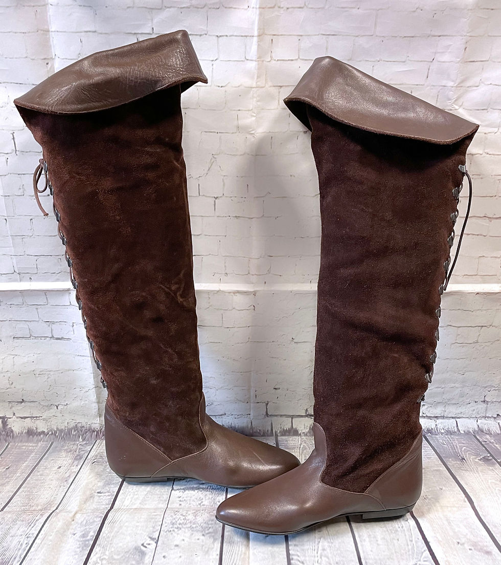 1980s Vintage Brown Over-Knee Boots UK 6/EU 39