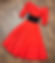 Designer Vintage Zandra Rhodes Red Swing Dress Size 10