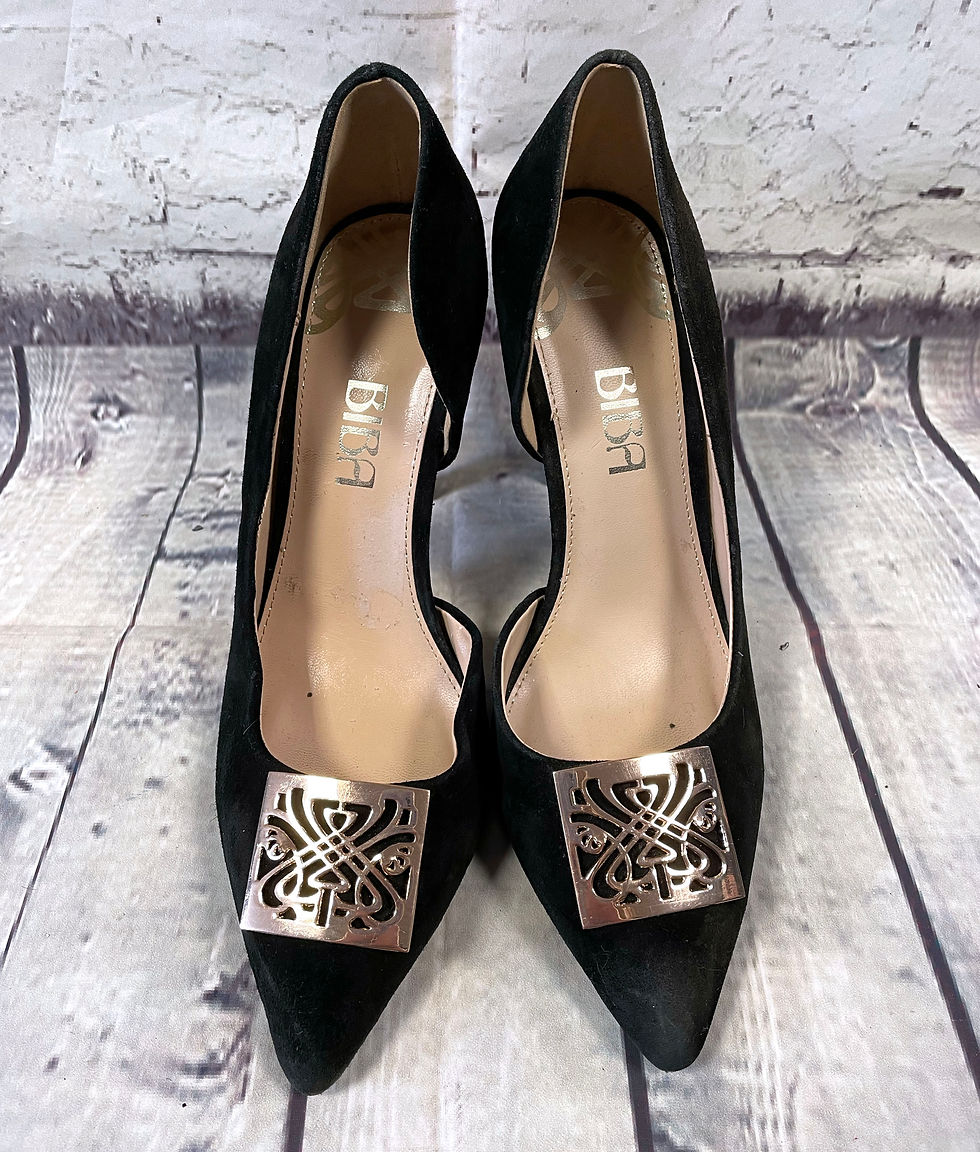 Thumbnail: Black Biba Shoes | Unique Biba Shoes | Designer Vintage Heels | Unique Style