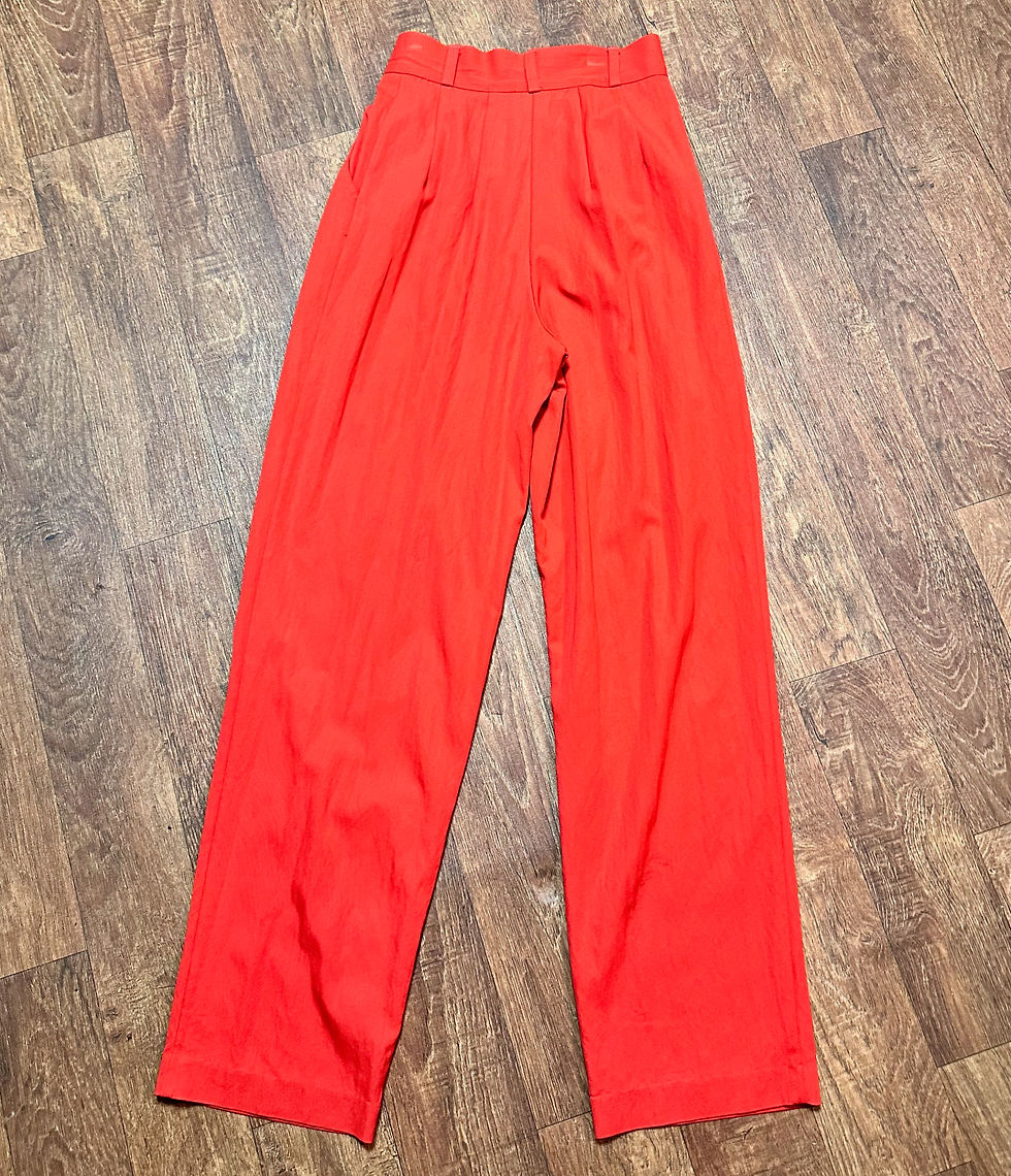 Thumbnail: 1990s Trousers | Vintage Red Trousers | Retro Clothing | 1990s Fashion