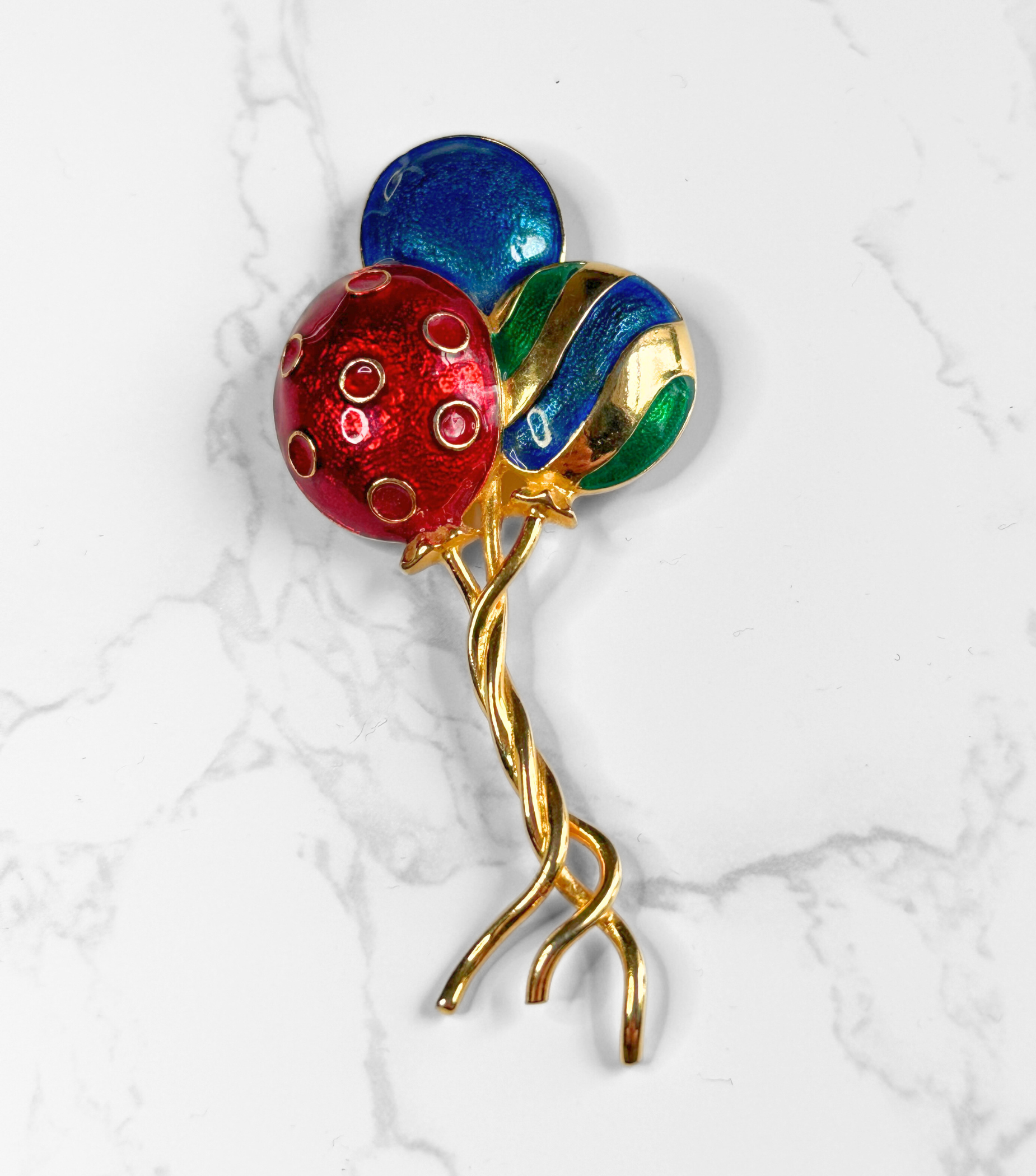80s Vintage Bunch of Balloons Brooch