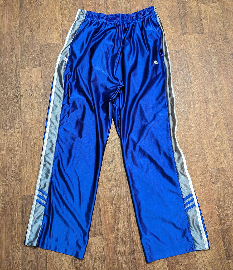 Vintage Adidas Popper Fastening Tracksuit Bottoms | Retro Sportswear | Vintage Style