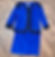 1980s Vintage Electric Blue Suede Skirt Suit Size 14