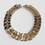 Thumbnail: 1980s Vintage Chunky Gold Glittered Necklace back view