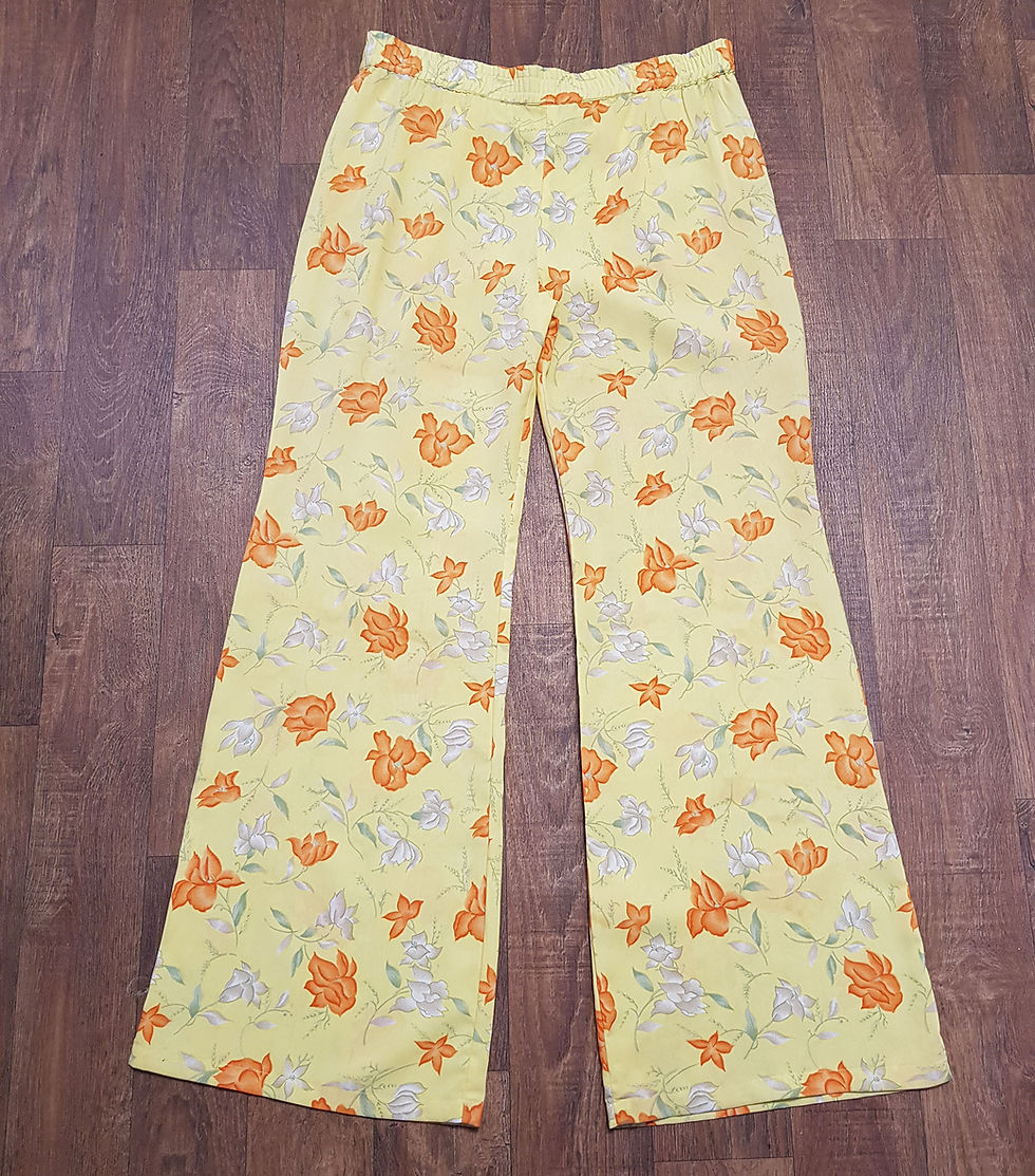 Retro Trousers | Vintage Wide Leg Trousers | Unique Vintage | 90s Style