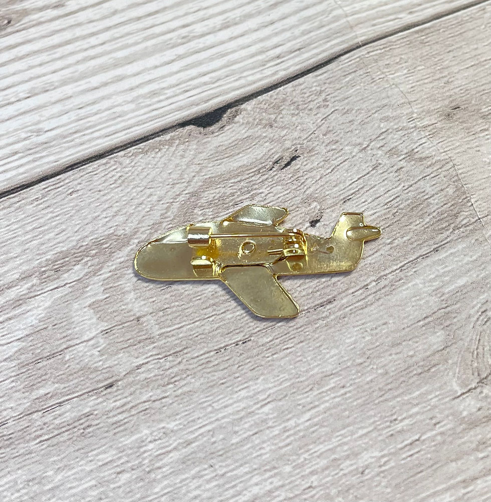 Thumbnail: 1970s Vintage Cute Aeroplane Brooch/Pin