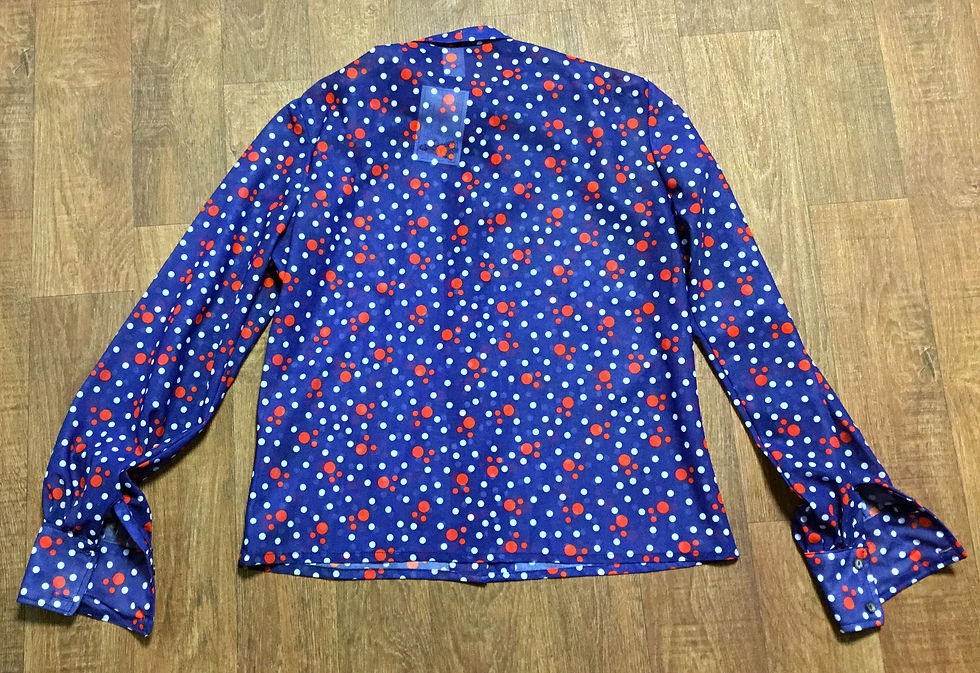 1970s Polka Dot Shirt | Vintage Blouse | 70s Fashion | Vintage Clothing