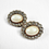 Thumbnail: angled view of pearl and clear rhinestone halo earrings