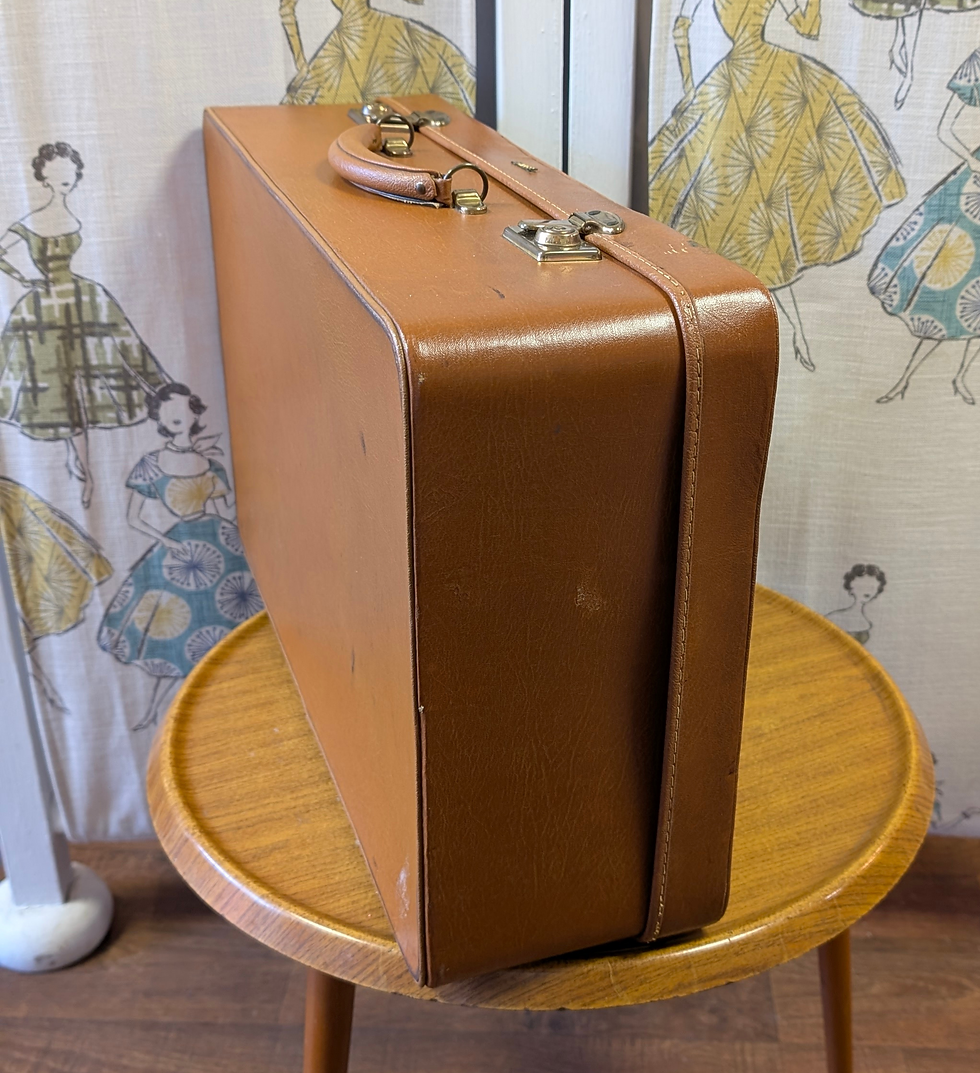 Thumbnail: Vintage Antler Suitcase | Retro Luggage | 1960s Tan Suitcase | 1960s Homeware
