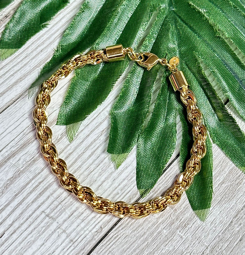 Vintage Monet Goldtone Rope Bracelet