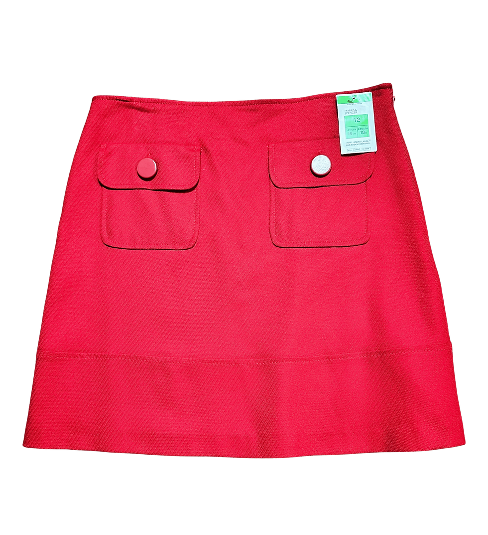 Vintage Mini Skirt | Red Mini Skirt | Retro Clothing | Vintage Fashion