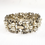 Thumbnail: side view of gold tone bracelet with pearl clusters and rhinestones