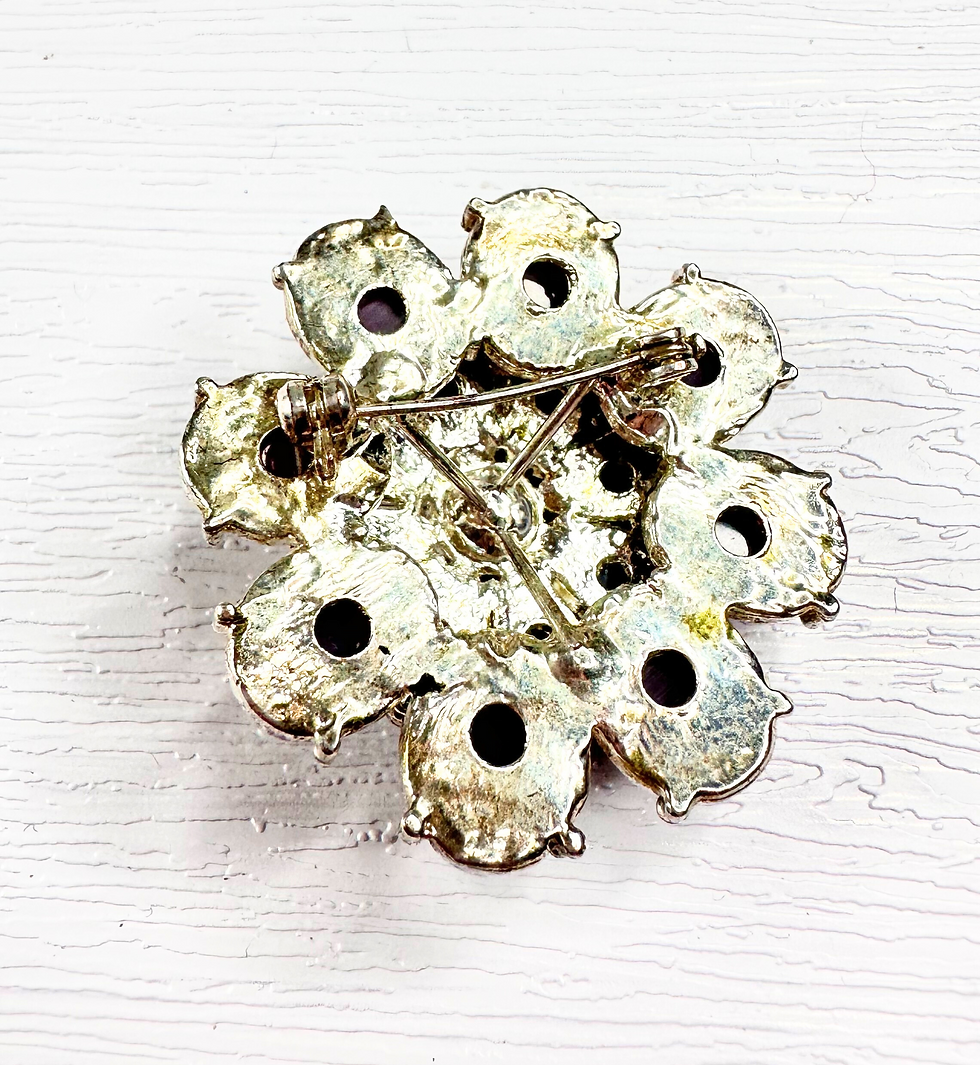 Thumbnail: Vintage Brooches | 30s/40s Vintage Mauve Twin Brooch