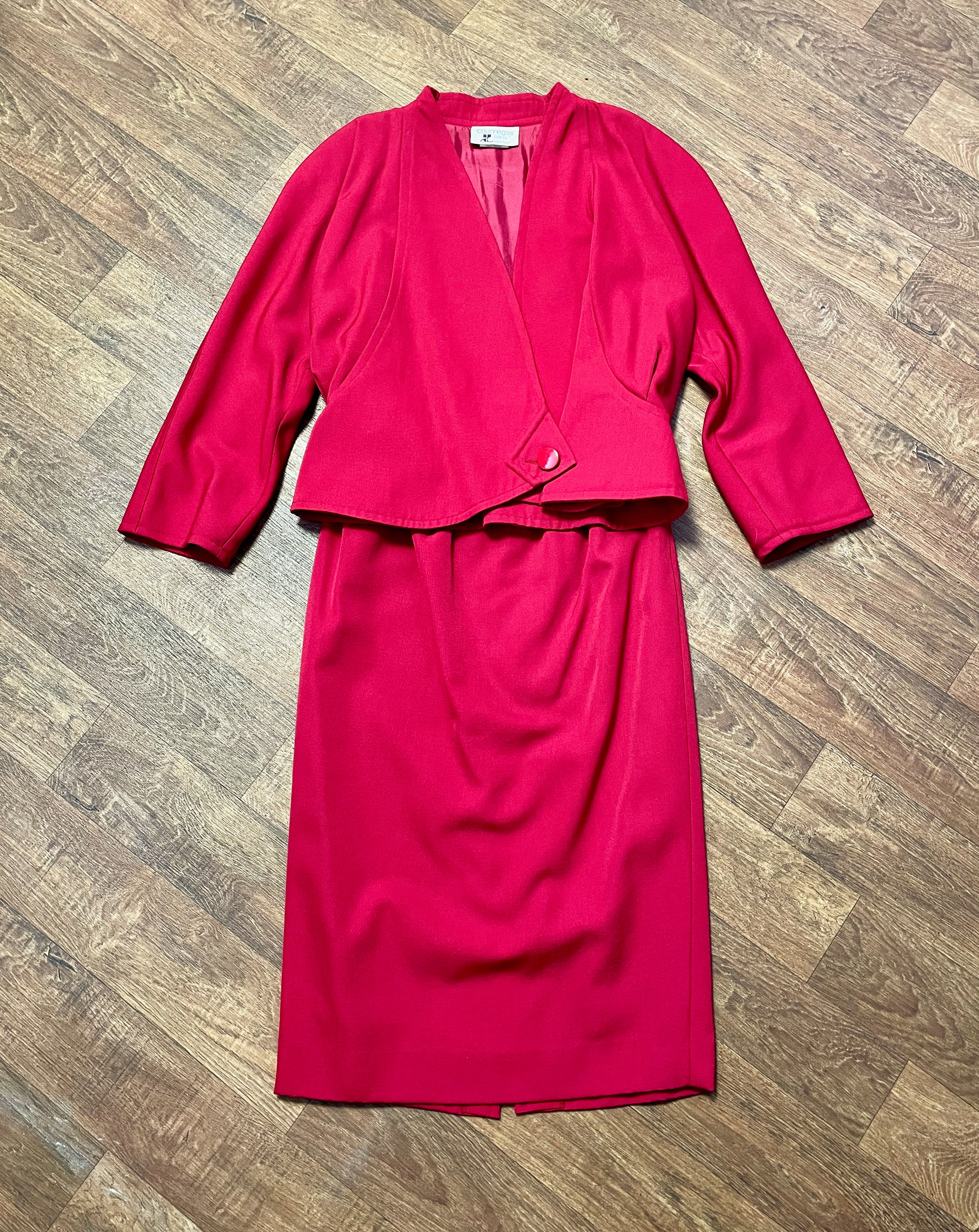 Vintage Courreges Skirt Suit | Designer Skirt Suit | Vintage Clothing | 1980s Style