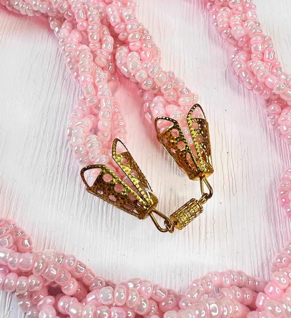 Thumbnail: Pink Pearls | 1960s Vintage Pink Micro Pearl Necklace