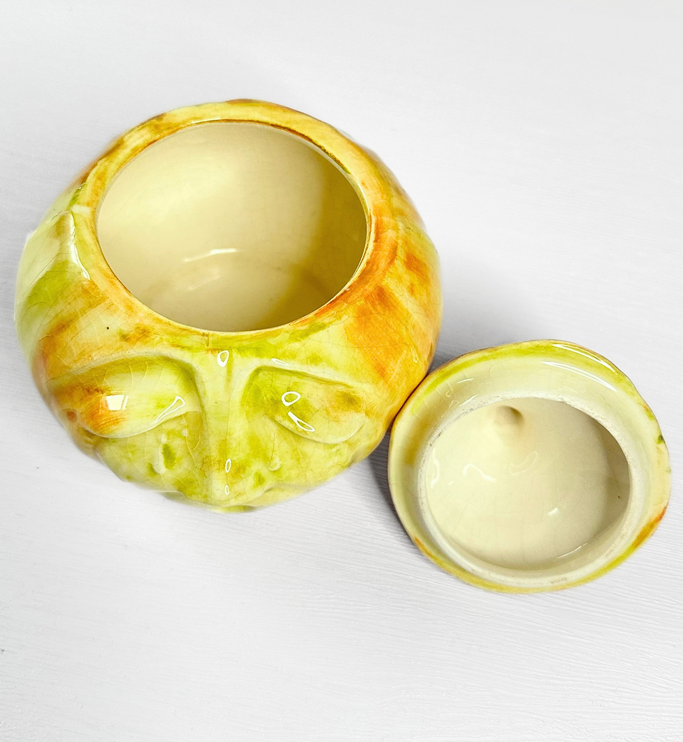 Thumbnail: 1970s Pickled Onion Face Pot | Vintage Onion Face Pot | Vintage Home Decor | Collectibles
