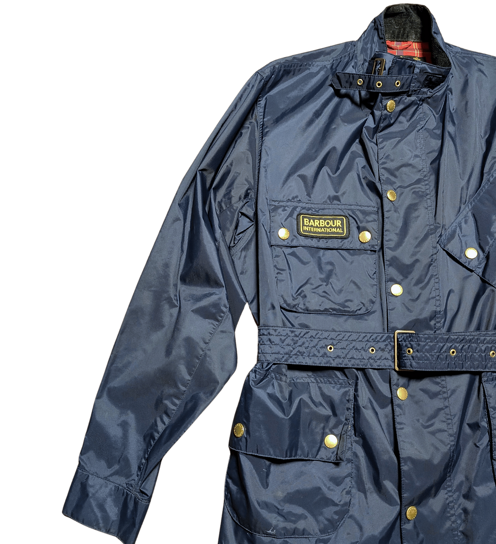 Navy Barbour jacket | Statement Piece | Menswear | Vintage clothes