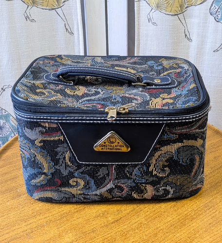 Vintage Vanity Case | 1990s Constellation Paisley Vanity Case