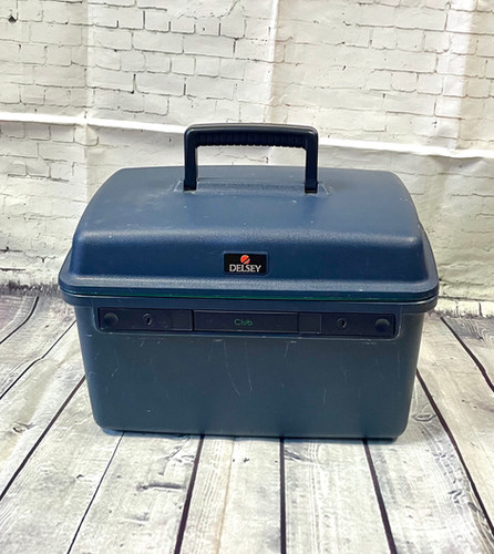 Vintage Vanity Case 1980s Vintage Navy Delsey Travel/Vanity Case