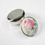 Thumbnail: Vintage Pink Rose Pill Box | Silver-Tone Metal | Compact Storage