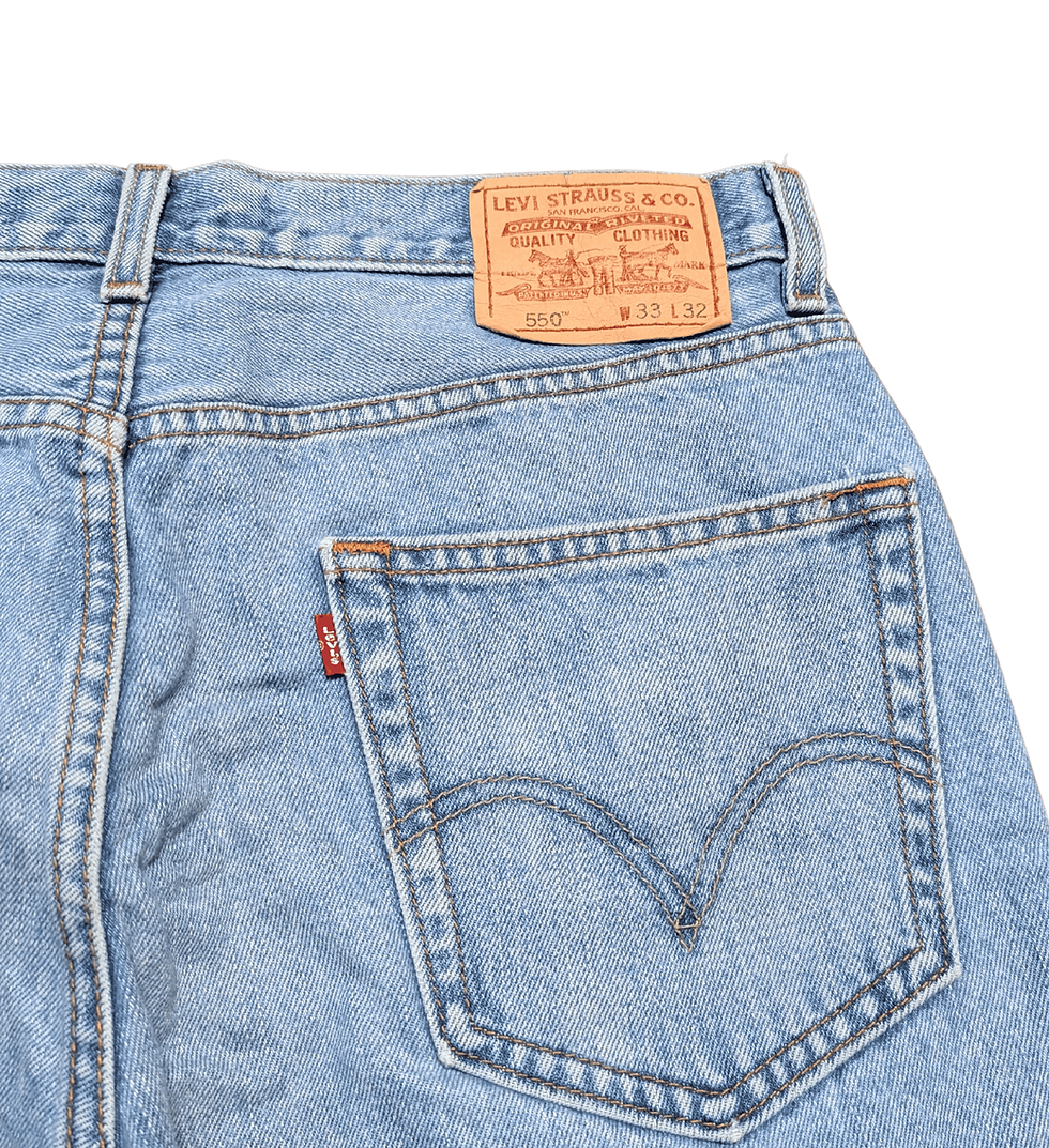 Thumbnail: 1990s hand painted denim | Levis 550 jeans | retro denim | vintage streetwear