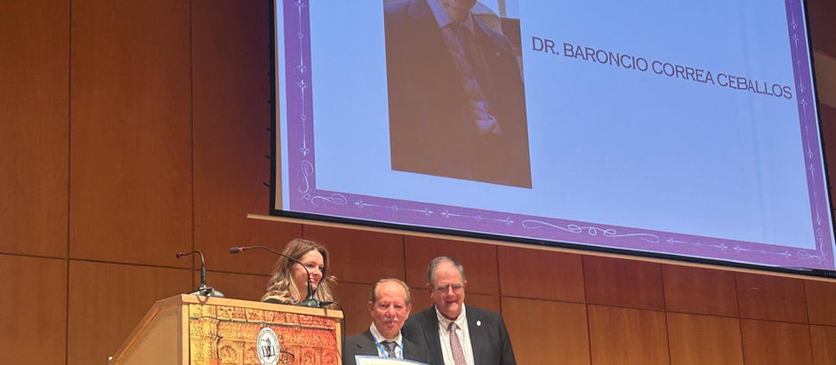 Dr. Baroncio Correa, nuevo Socio de Honor de la SEGO