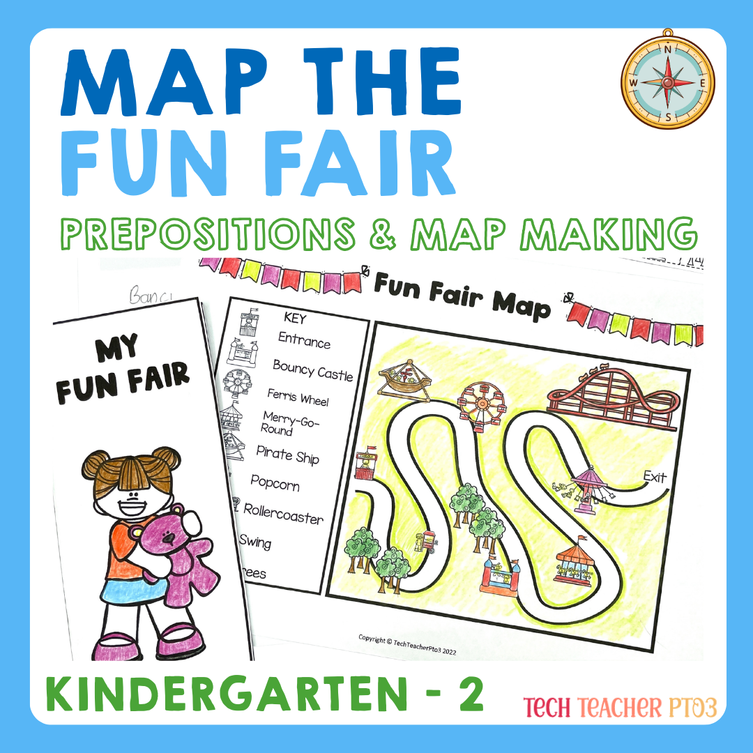 Fun Fair Map Activity | Geography Mapping Skills Cardinal Directions K-2