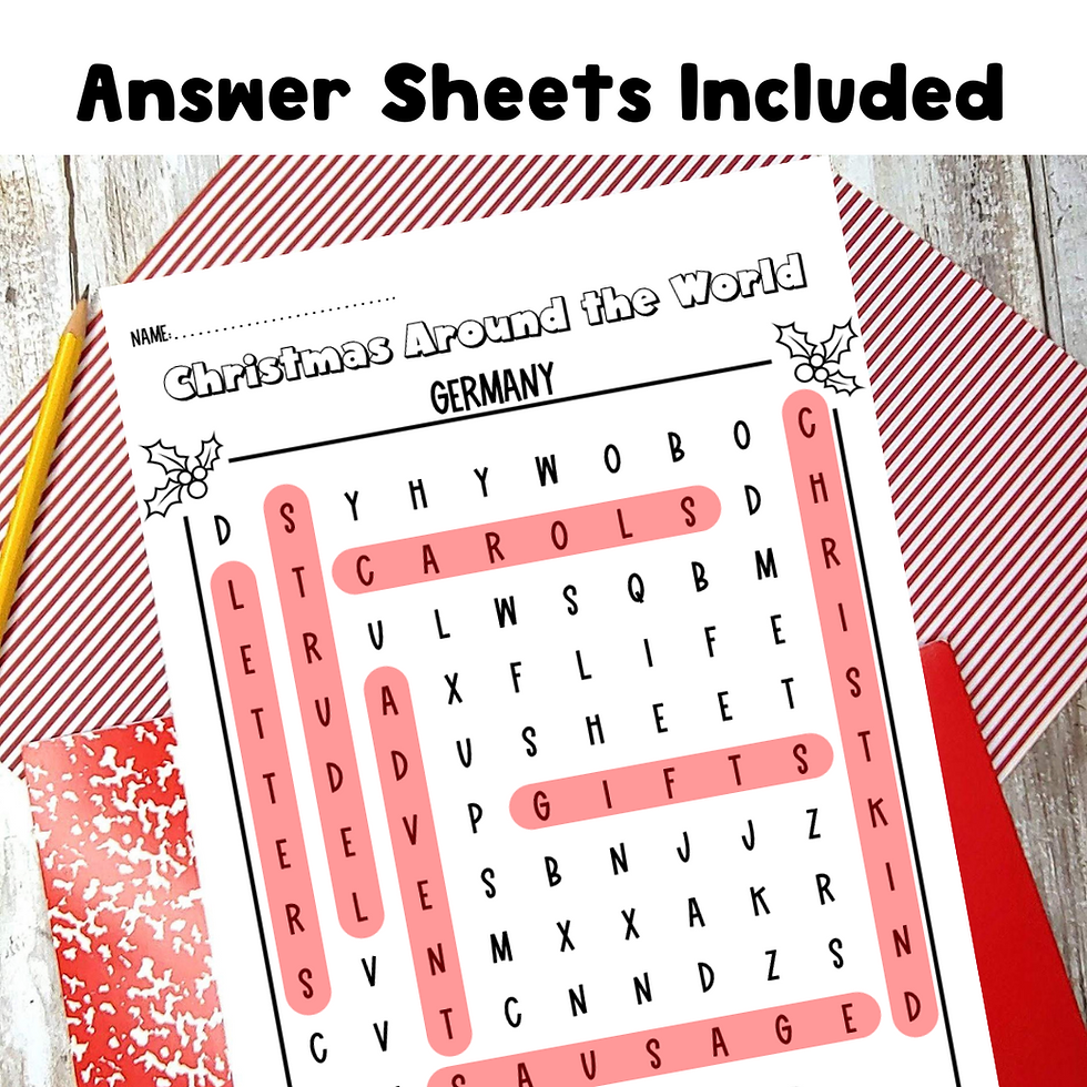 Thumbnail: Christmas Around the World Word Search
