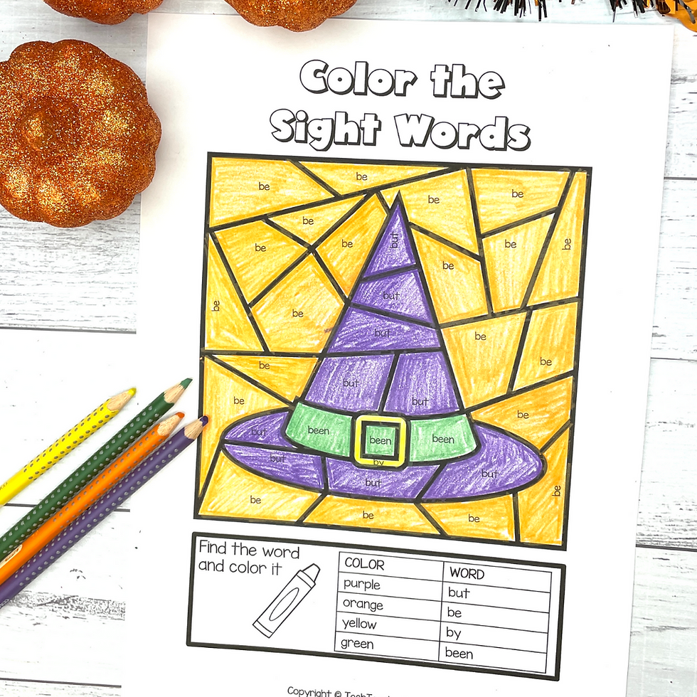 Thumbnail: Halloween Sight Word Coloring Activities