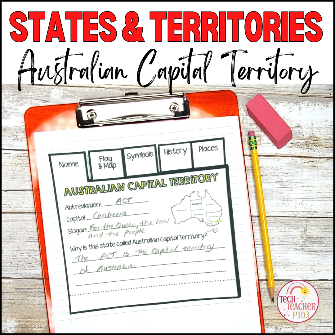 Australian Capital Territory Interactive Notebook and Slides